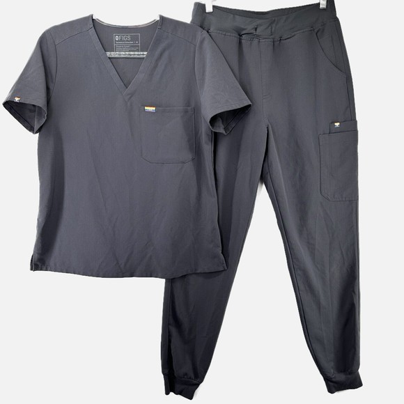 Figs Pants & Jumpsuits Figs Pride Scrubs Set Medium Tall Joggers And M Top Charcoal Poshmark